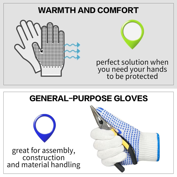 Glued Labor Protection Gloves Are Comfortable And Slip Resistant, With Complete Specifications, Soft And Breathable