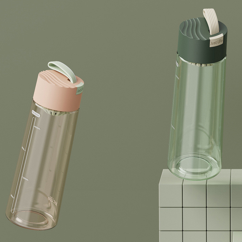 500ml Tritan Bpa Free Plastic Sport Bottles With Strainer Carry Cap