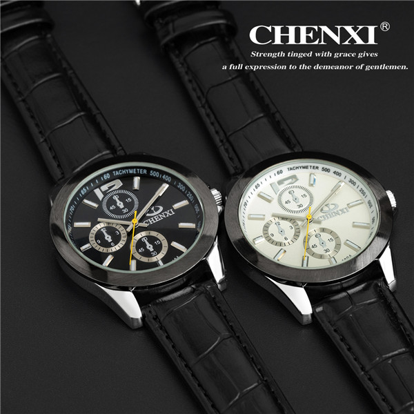 Authentic Leather Watches Dropshipping Black White Fashion Unisex Watch Band Quartz Watch
