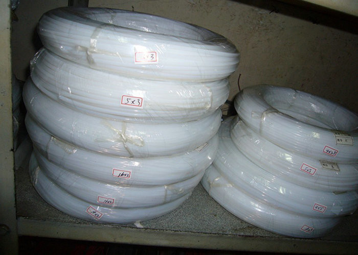 Weathering / Chemical Resistance Moulded PTFE Tubing / White PTFE Hose