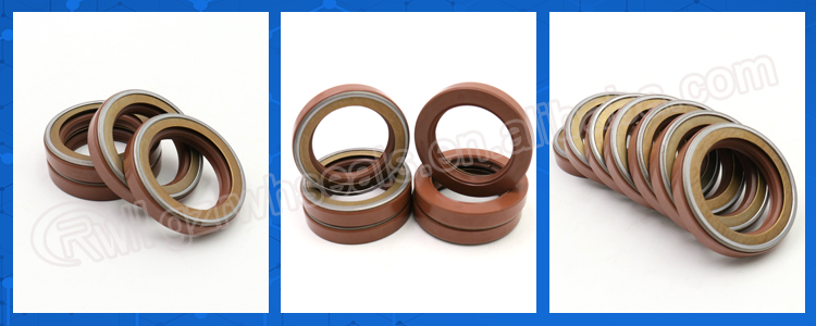 Rubber / FKM TCN Hydraulic Oil Seal Brown Color For Excavator