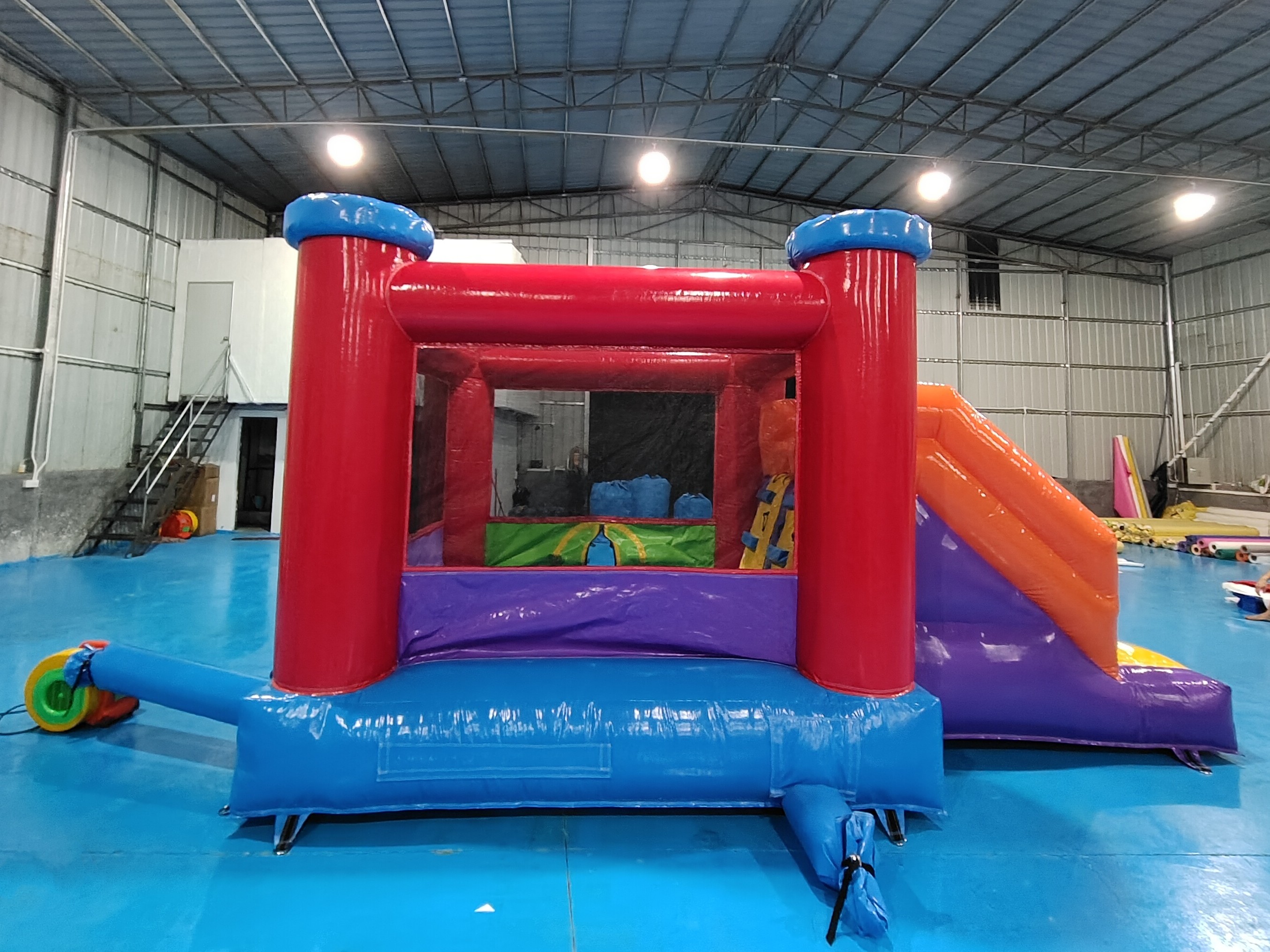 Commercial High Quality Inflatable Jumping Castle With Dry Slide Inflatable Bounce House With Slide Combo For Kids