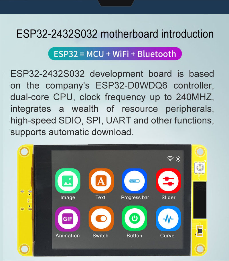 240x320 ESP32 Display Module Compact Smart Display Screen 3.5 Inch