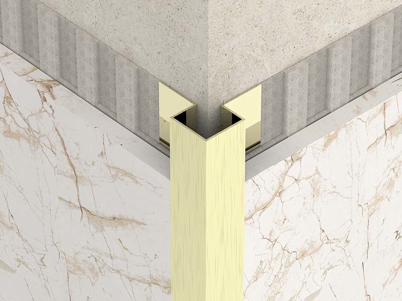 Stainless Steel Brushed Steel Tile Trim 10mm Corner Edge Trim Finishing Closing Strip