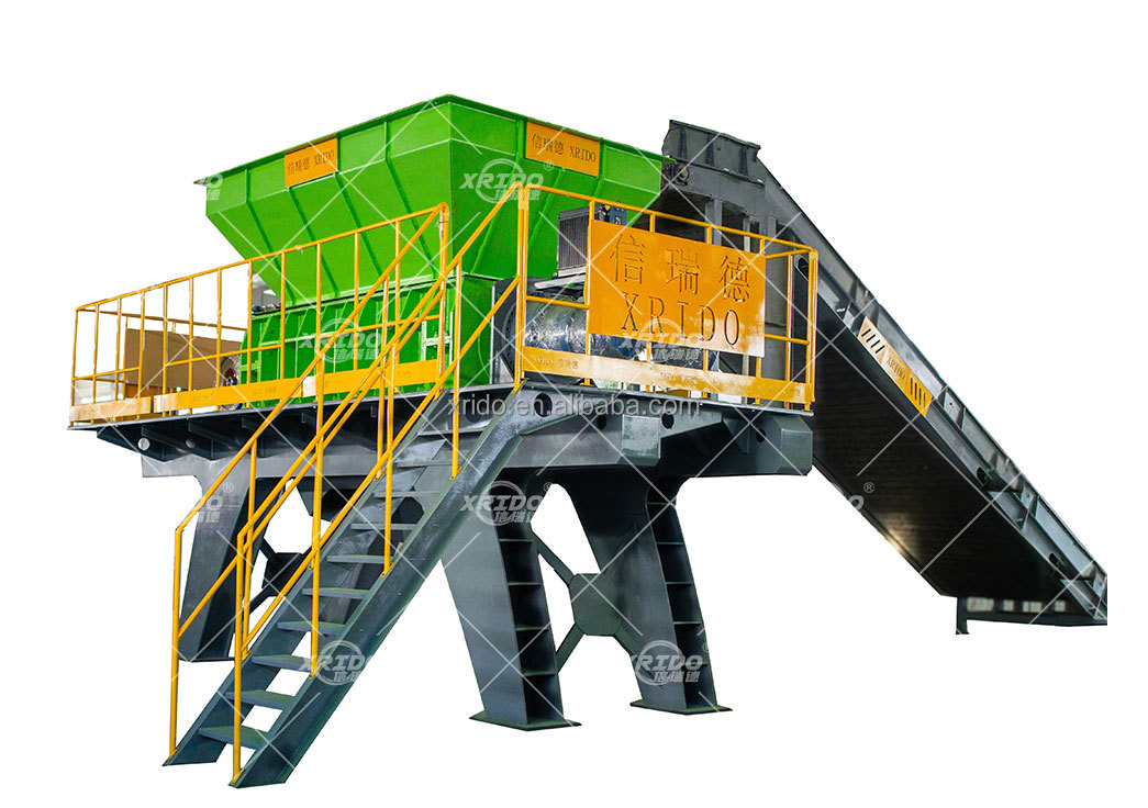 Intelligent Auto Waste Textile Shredding Machine Fabric Shredder Machine Industrial Double Shaft Shredder