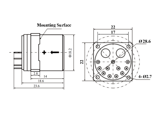 Vibration monitoring Accelerometer sensors are used to measure machine vibration Range is ±80g and Shock is 100g