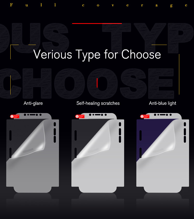 new full edge cover distributor self heal for Samsung S8+ screen protector film