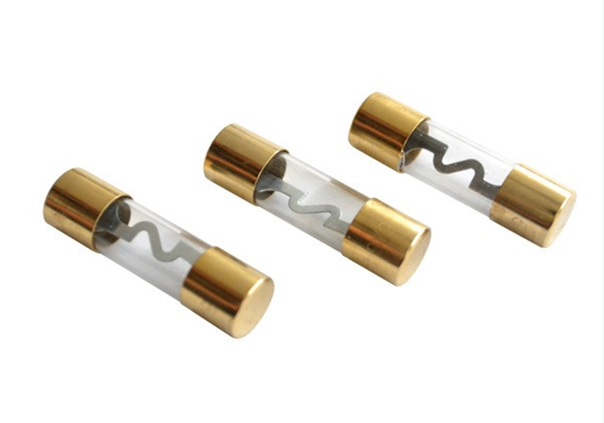 Car Audio Fuse 30A-100A 10X38mm Tubular Fuse Gold Plated Nickel Plated Automotive Tube Glass 5AG AGU Fuse