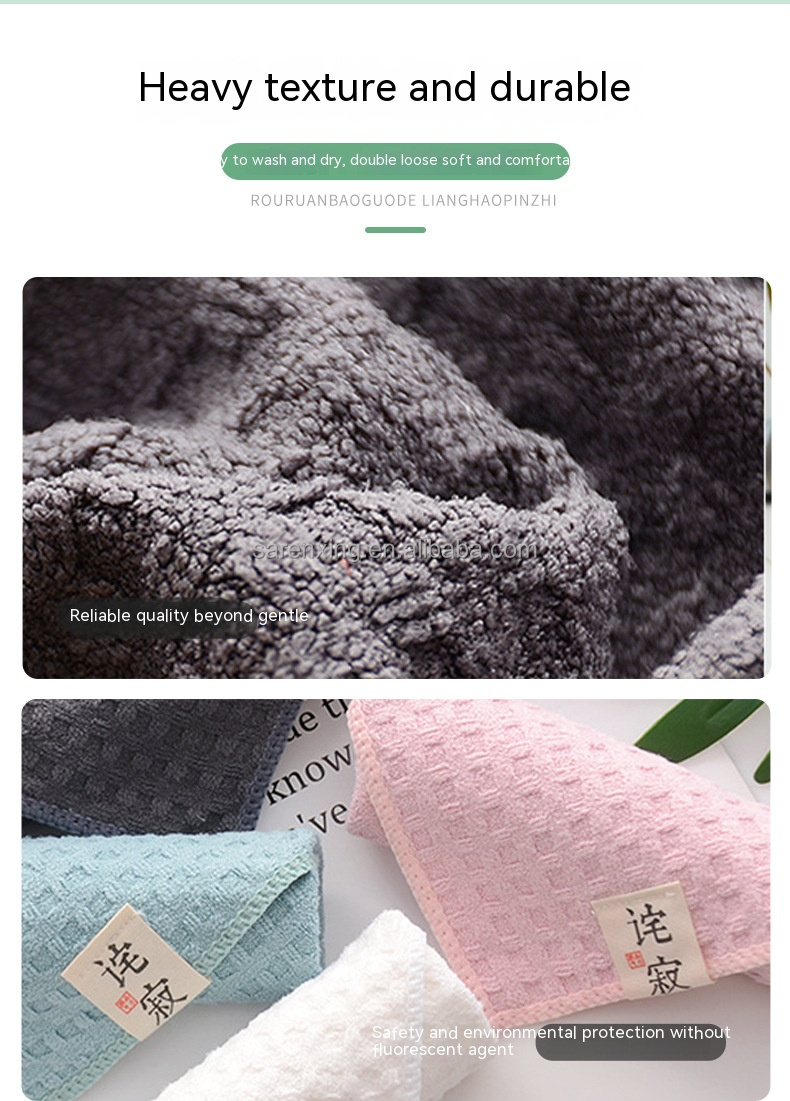 Embroidered 100% Cotton Microfiber Face Towels for Gentle and Effective Cleansing