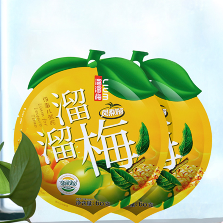 Custom Special Shape Packing Bag For Preserved Fruit/Dried Fruit/Candy