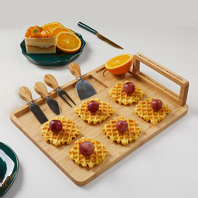 Chopping Blocks Cheese Board Set With Stainless Steel Knife Set Cheese Serving Tray