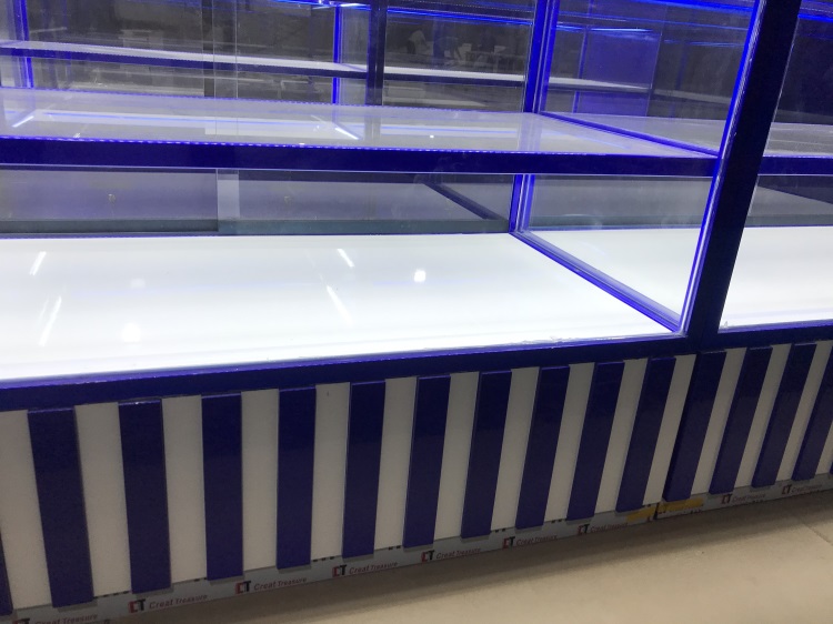 ODM Cell Phone Store Fixtures Showcase With 8mm Thick Tempered Glass