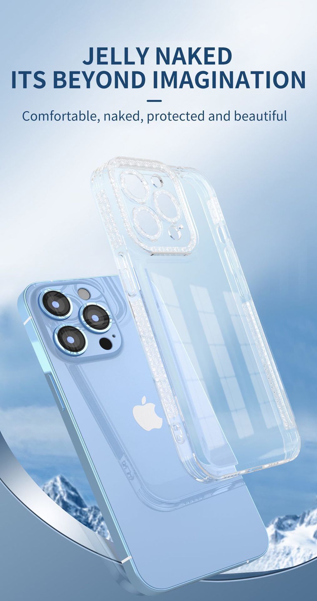 14 Mini Clear Cell Phone Cases for iPhone 14 Pro Max TPU Support Wireless Charge