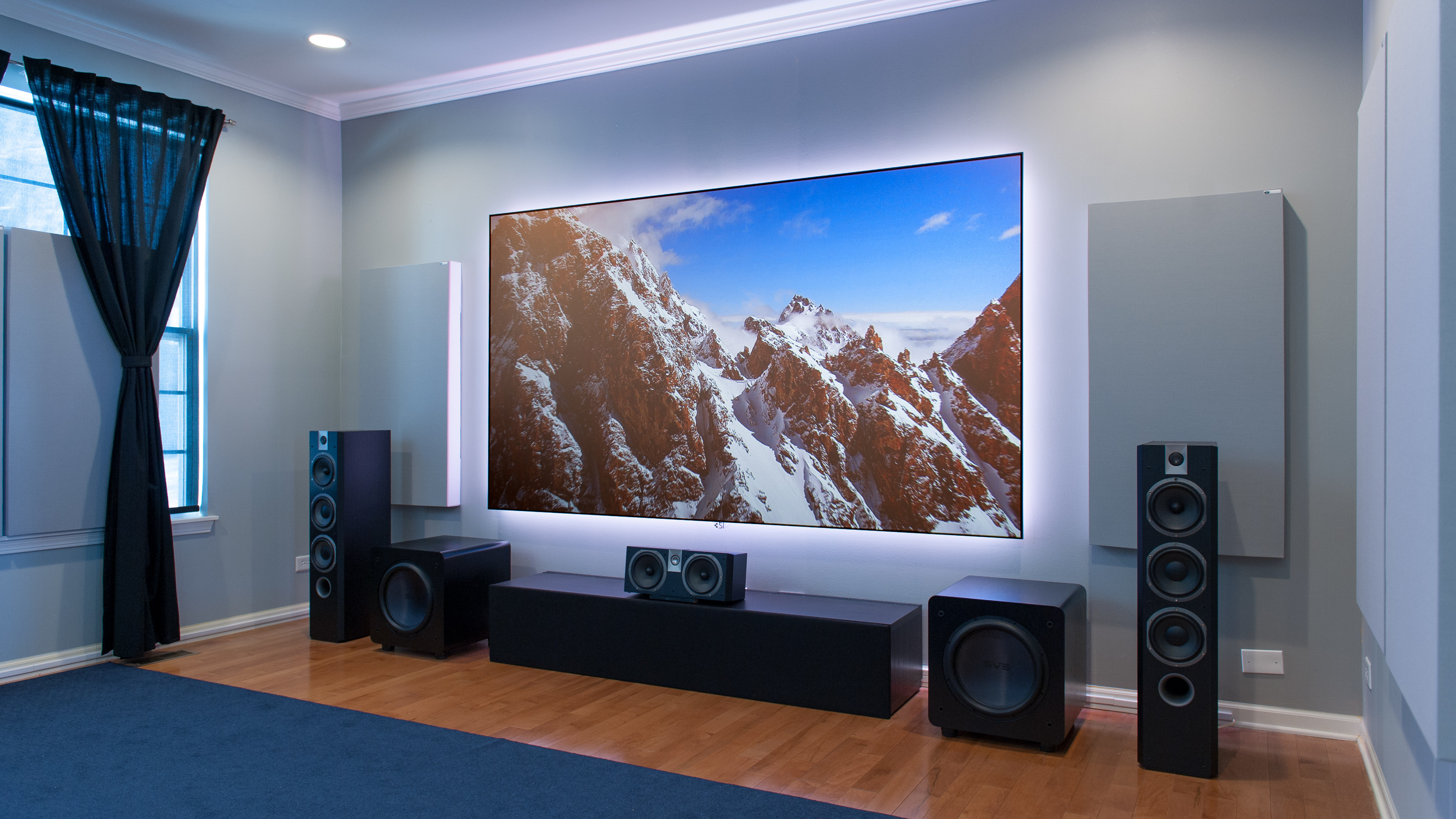 Custom made Fixed Frame Screen / Curved Projection Screen Wall Mount