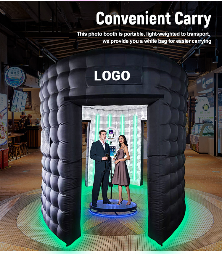 Newest Booth With Colors Changing LED Light Inflable Double stitching inside and out