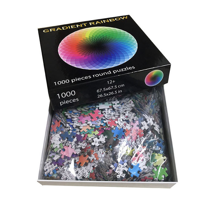 Commemorative CMYK 205gsm CCNB Round Puzzles Toy For Adults