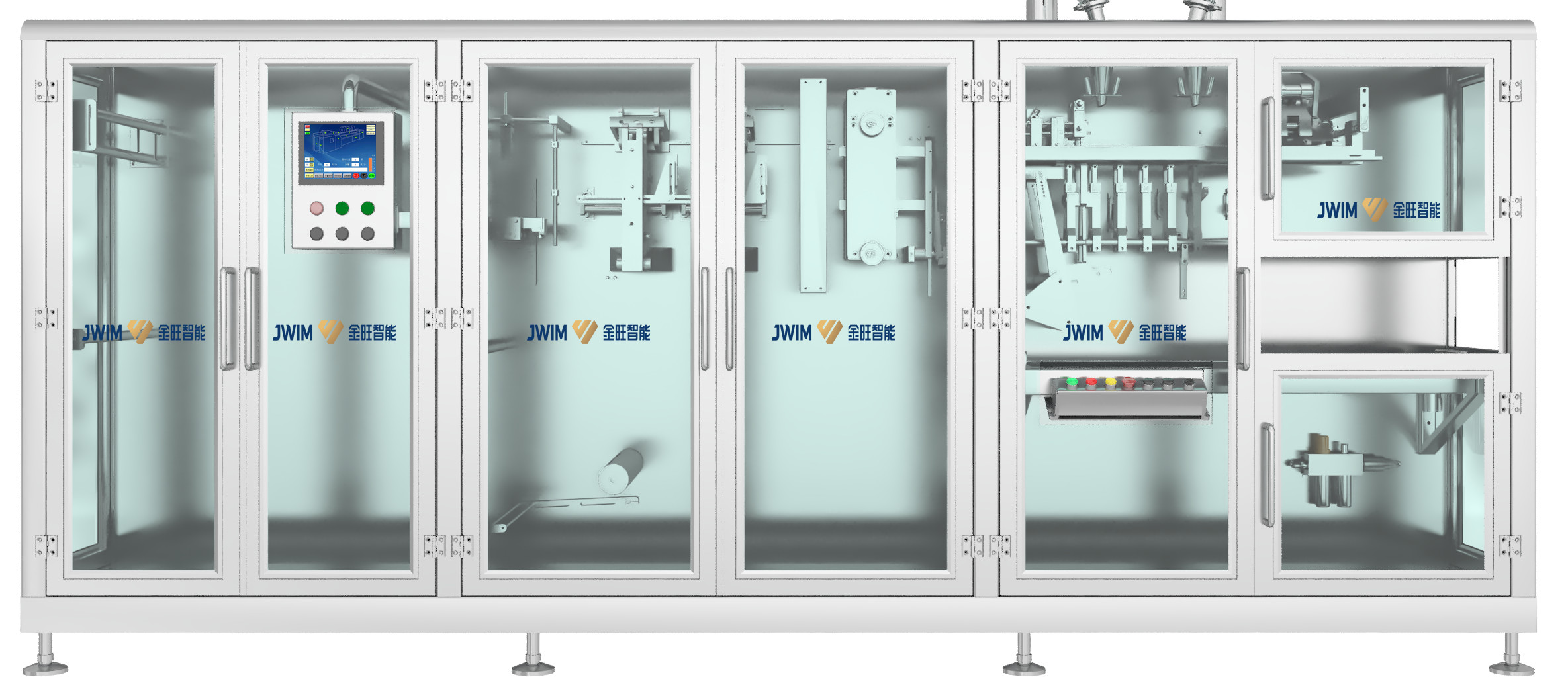 6kw Horizontal Pouch Packing Machine 100ml Fully Automatic Packing And Sealing Machine