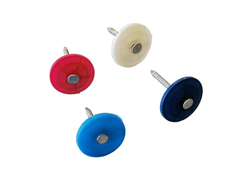 Customized Concrete Insulation Cap Nails , Plastic Round Cap Head Nails