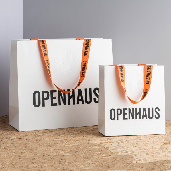 Custom Design Boutique Paper Gift Bag Packaging Branded Paperbag With Logo Print