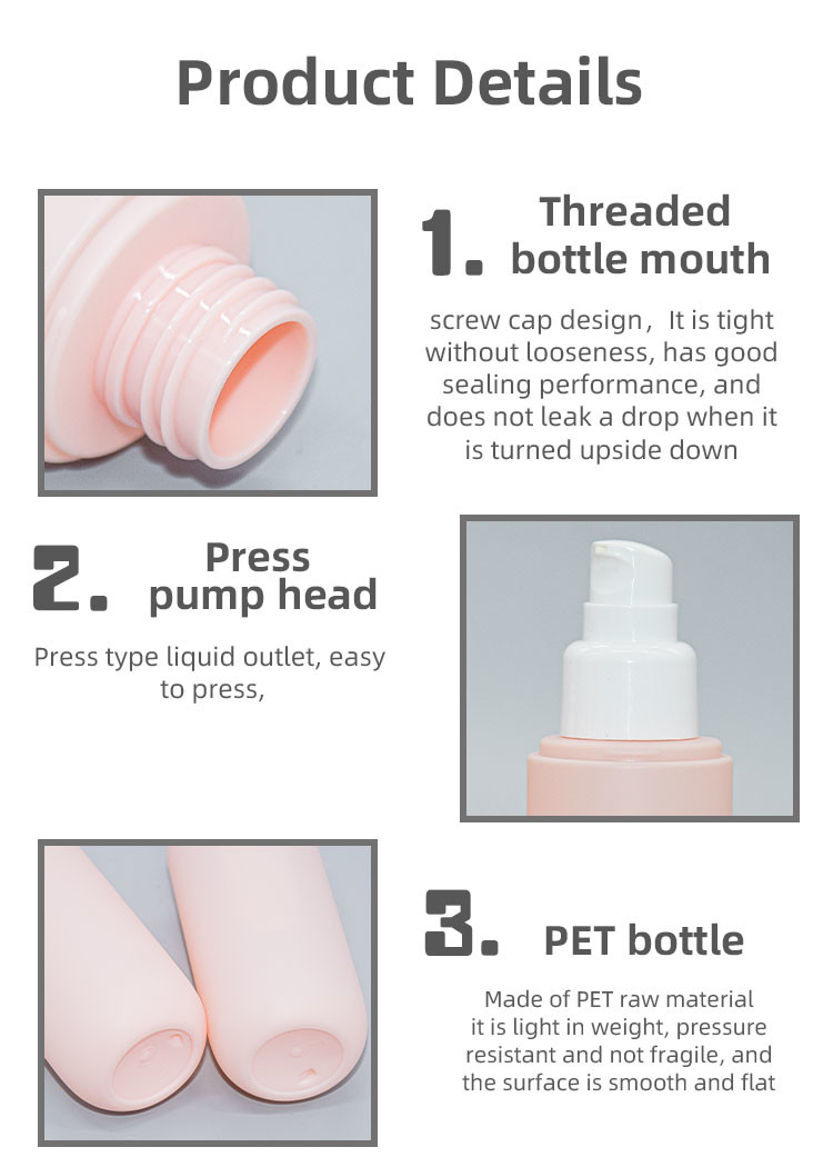 100ml PP+PET Lotion Pump Bottle Hair Care Packaging Bottle Cosmetic Bottle UKL12