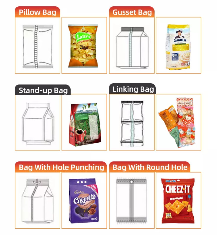Popcorn Multi Head Packing Machine Accuracy 0.1 - 1.5g