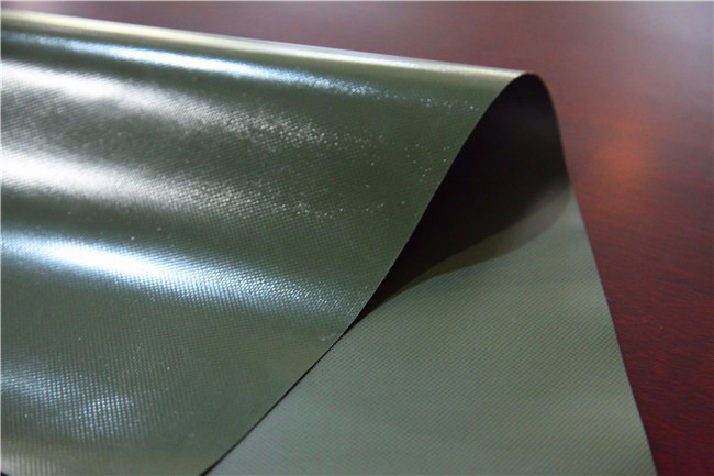 Army Green 420gsm Waterproof PVC Tarpaulin Rolls , Matte PVC Tarpaulin