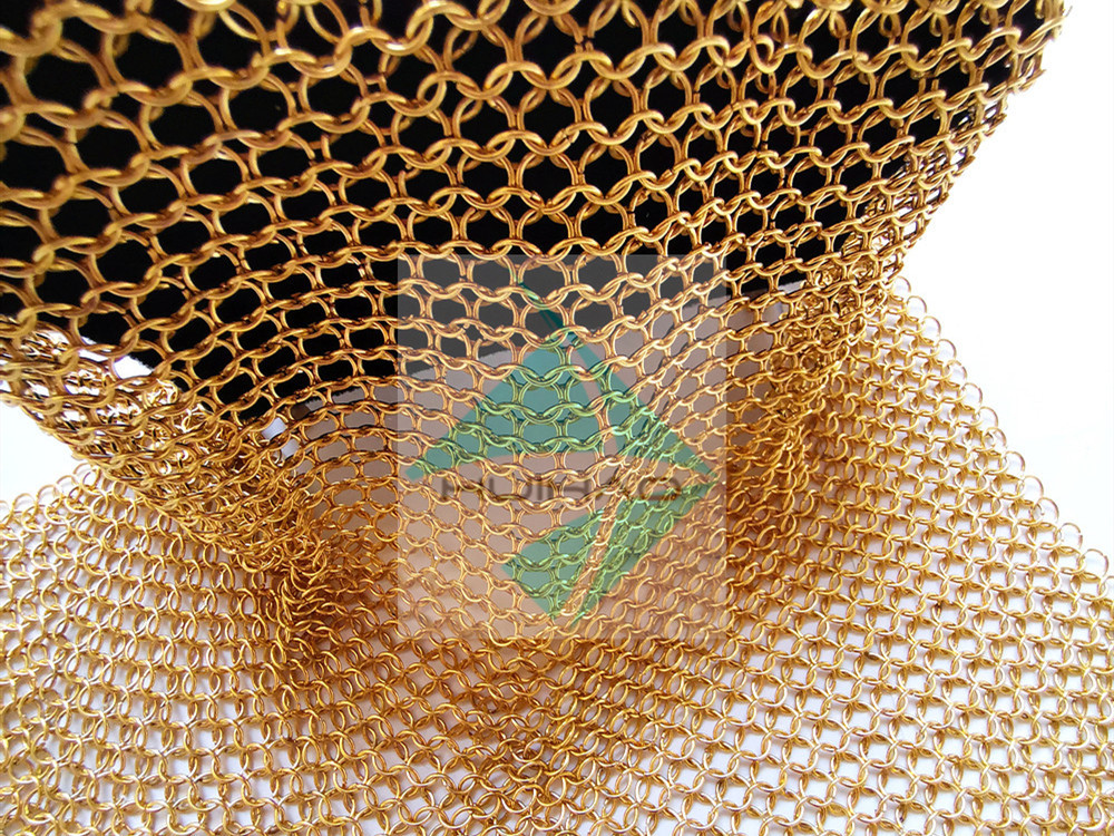 Backdrops Decoration Chain Mail Weave Stainless Steel Ring Mesh Drapery For Room Partitions Curtain