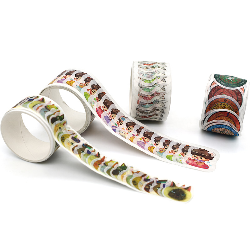 Custom Japanese Decorative Washi Tape Printed Die Cut Washi Tape