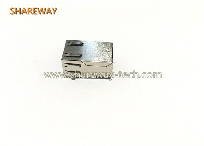 Shareway 10/100M Free Sample SMT Single Integrated RJ45 Connector 49F-1201GYD2NL