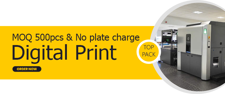 Customized Printing 3 Side Seal Kraft Paper Pouch With Foil Inside For Protein Bar