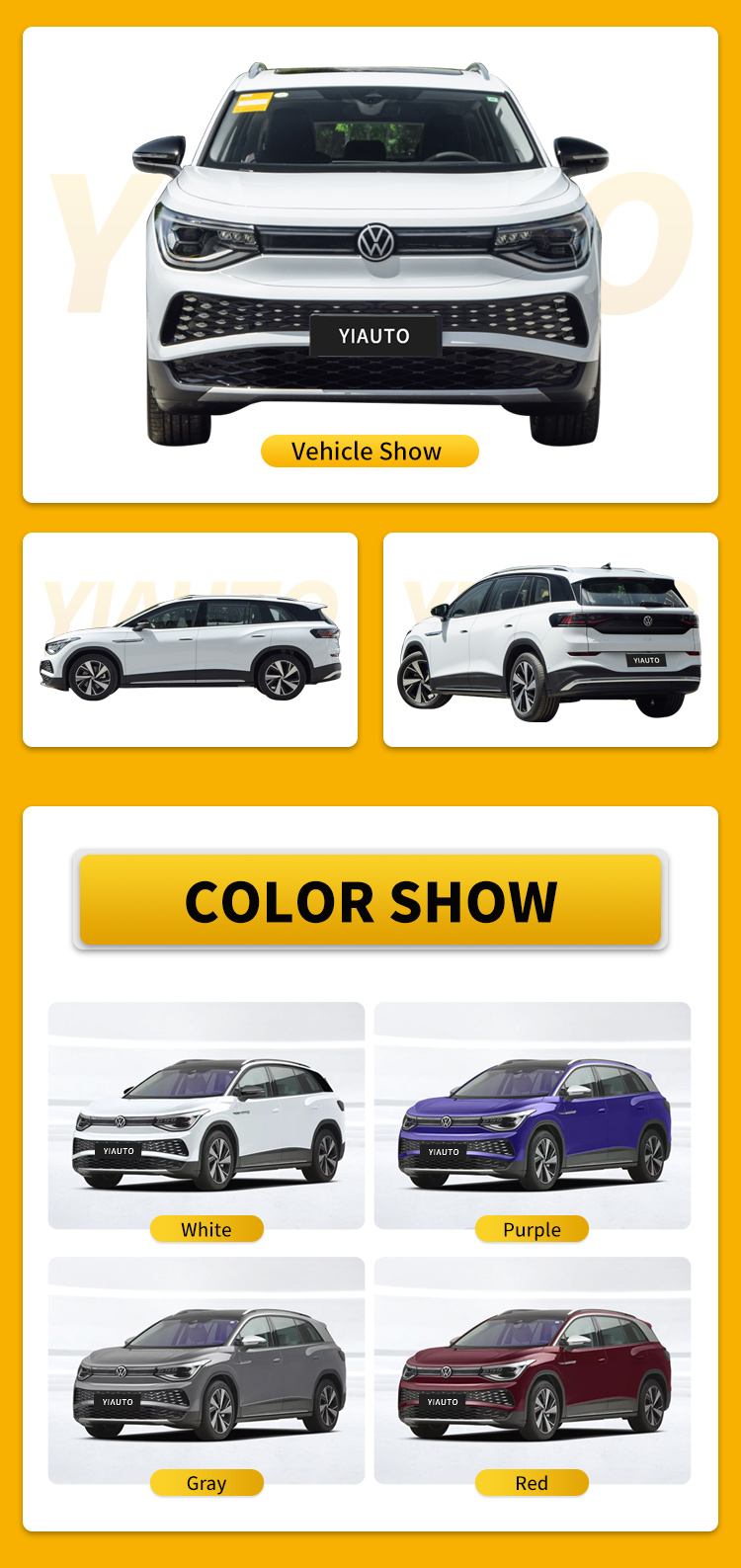 2024 EV Energy VW ID6 Car ID6 CROZZ PURE Electric Sports Vehicle Suv Electromobile 0km Range Performance and Efficiency
