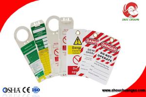 China OEM Custom Made Safety Plastic Label Tags Lockout PVC Tags and Warning Signs on sale