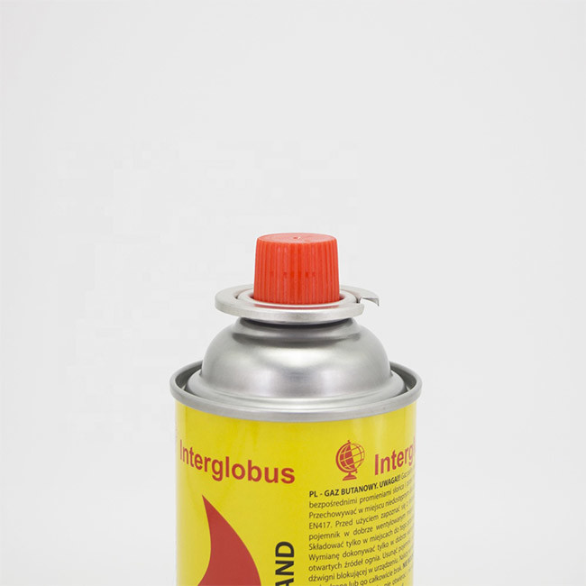 Straight Wall Butane Gas Canister with Durable Tinplate Material