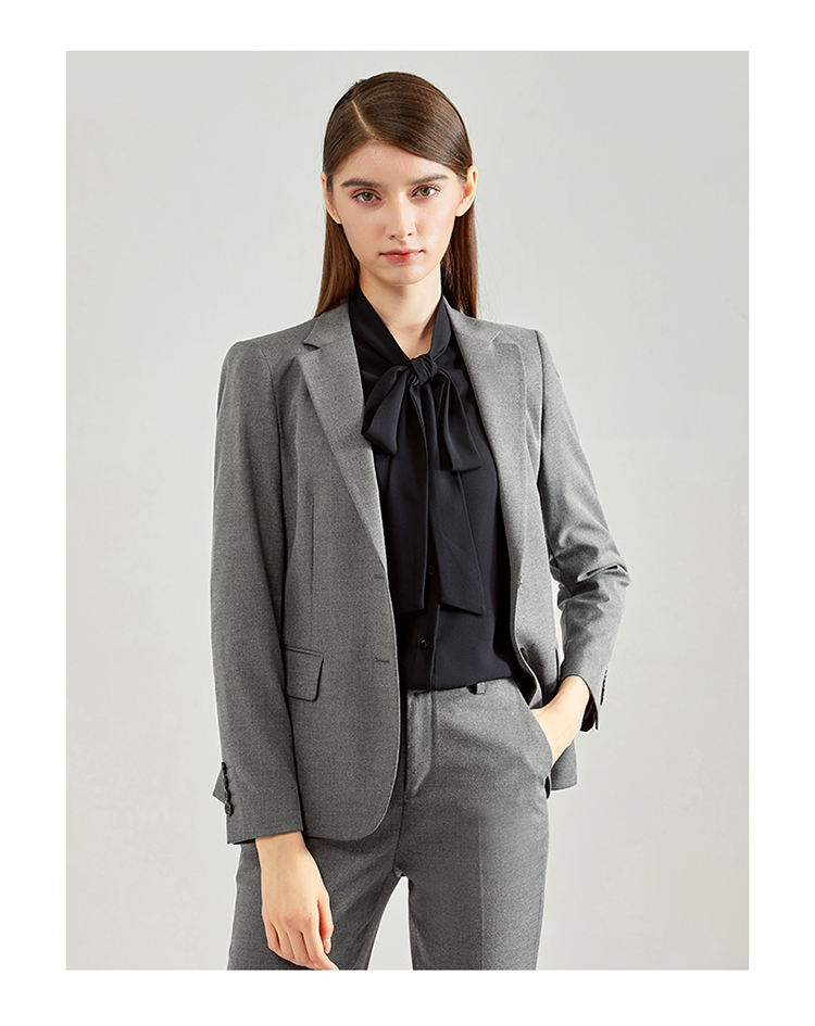 Professional Slim Fit Ladies Blazers Office Wearing Suit with Windproof Fabric Design