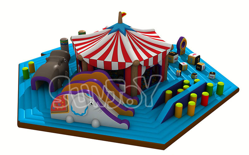 Happy Circus Playground 1000D Plato Inflatable Play Park