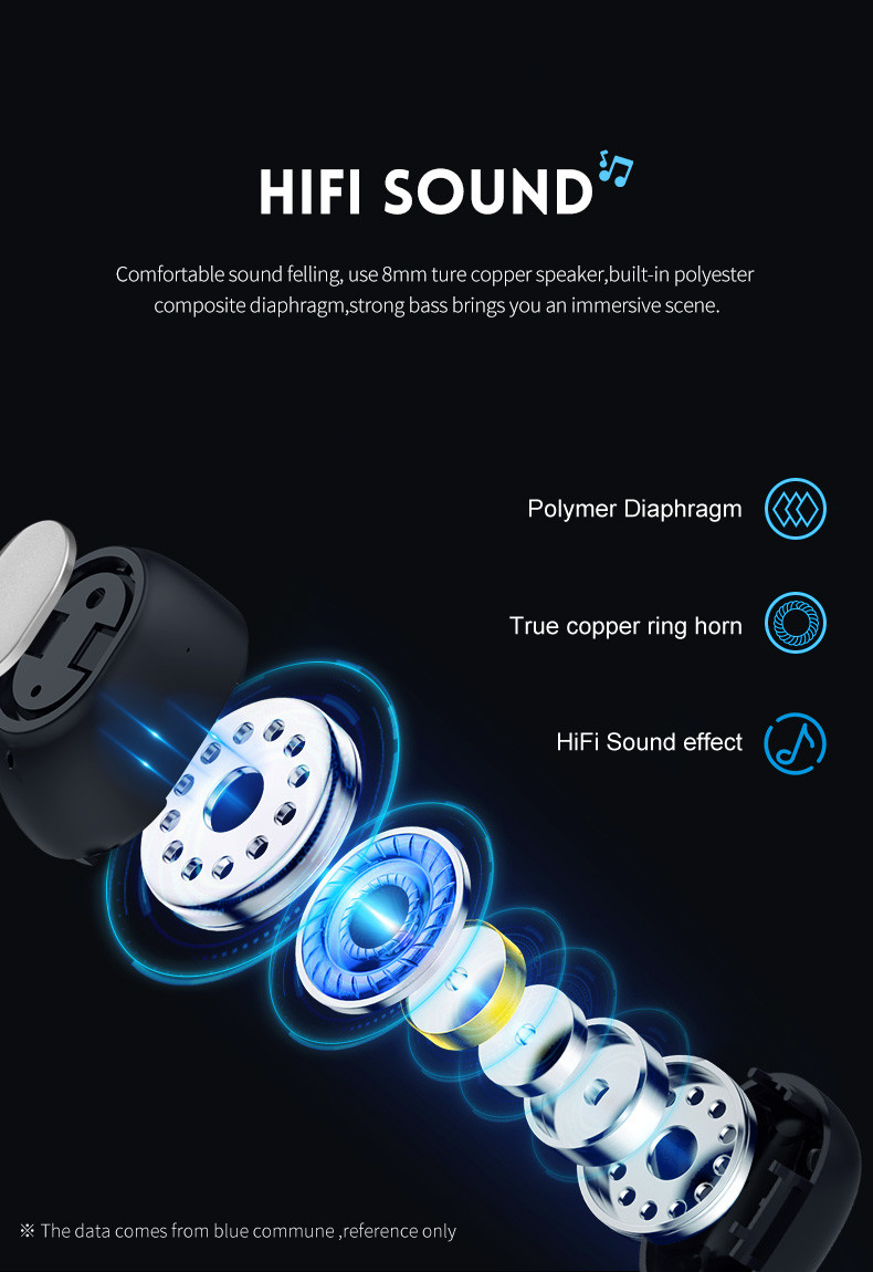 Factory OEM Q2 Q1 sports bass BT earphone True Earbuds tws earphones