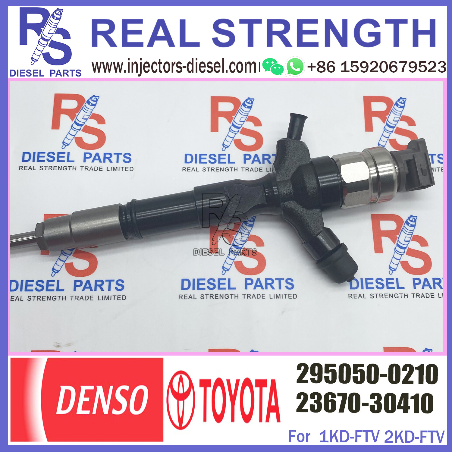Common rail fuel injector , 295050-0210 for TOYOTA 1KD-FTV 23670-39255, 23670-30410, 23670-39355