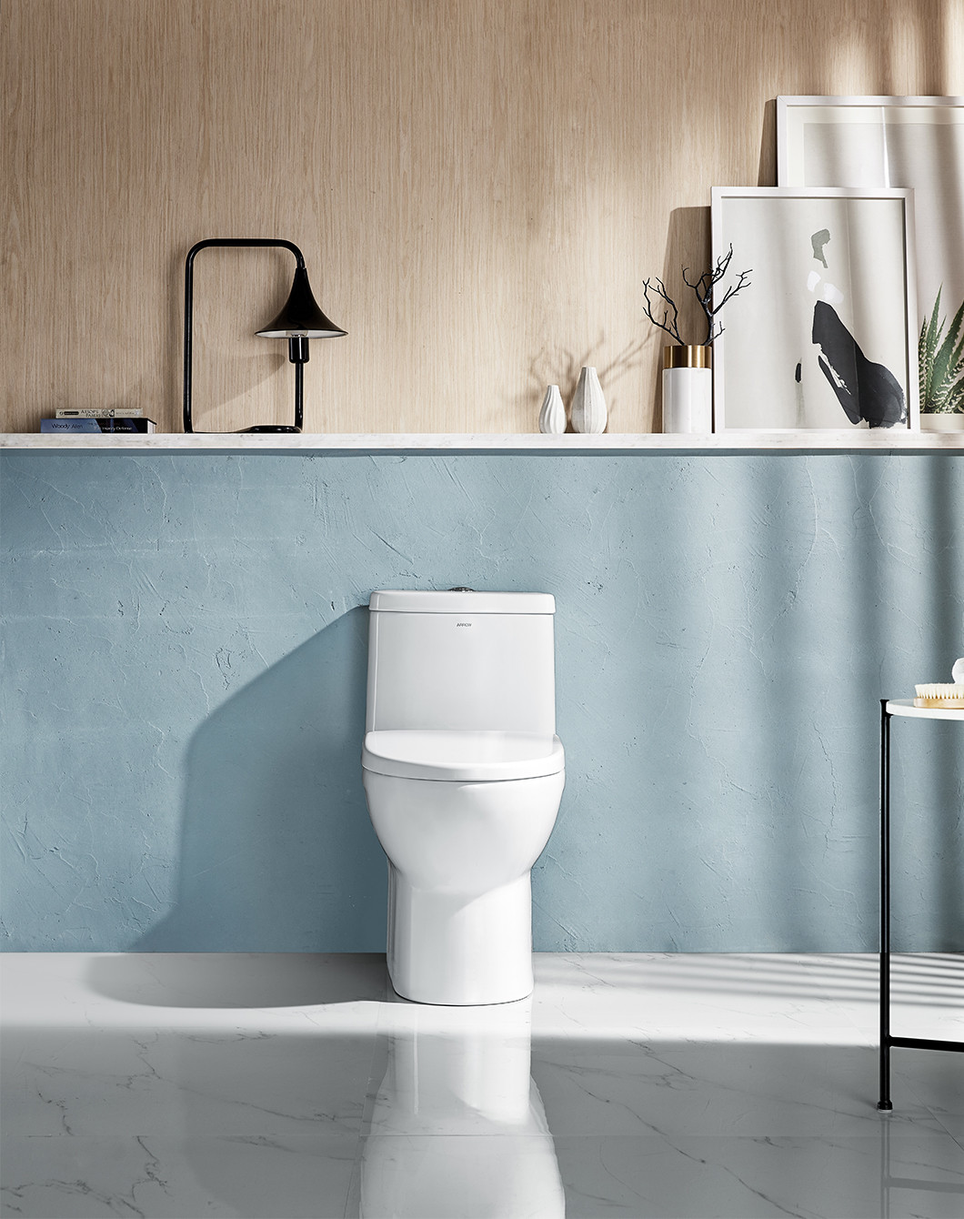 Washdown 1 Piece Dual Flush Toilet S trap 185mm Closestool