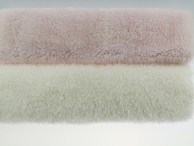 Cozy 100% Polyester Sherpa Fur Fabric for Jacket Lining or Baby Garments Free Samples