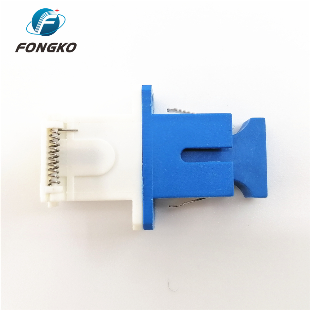 Sm Blue Fiber Optic Adapter UPC SC coupler With Ear