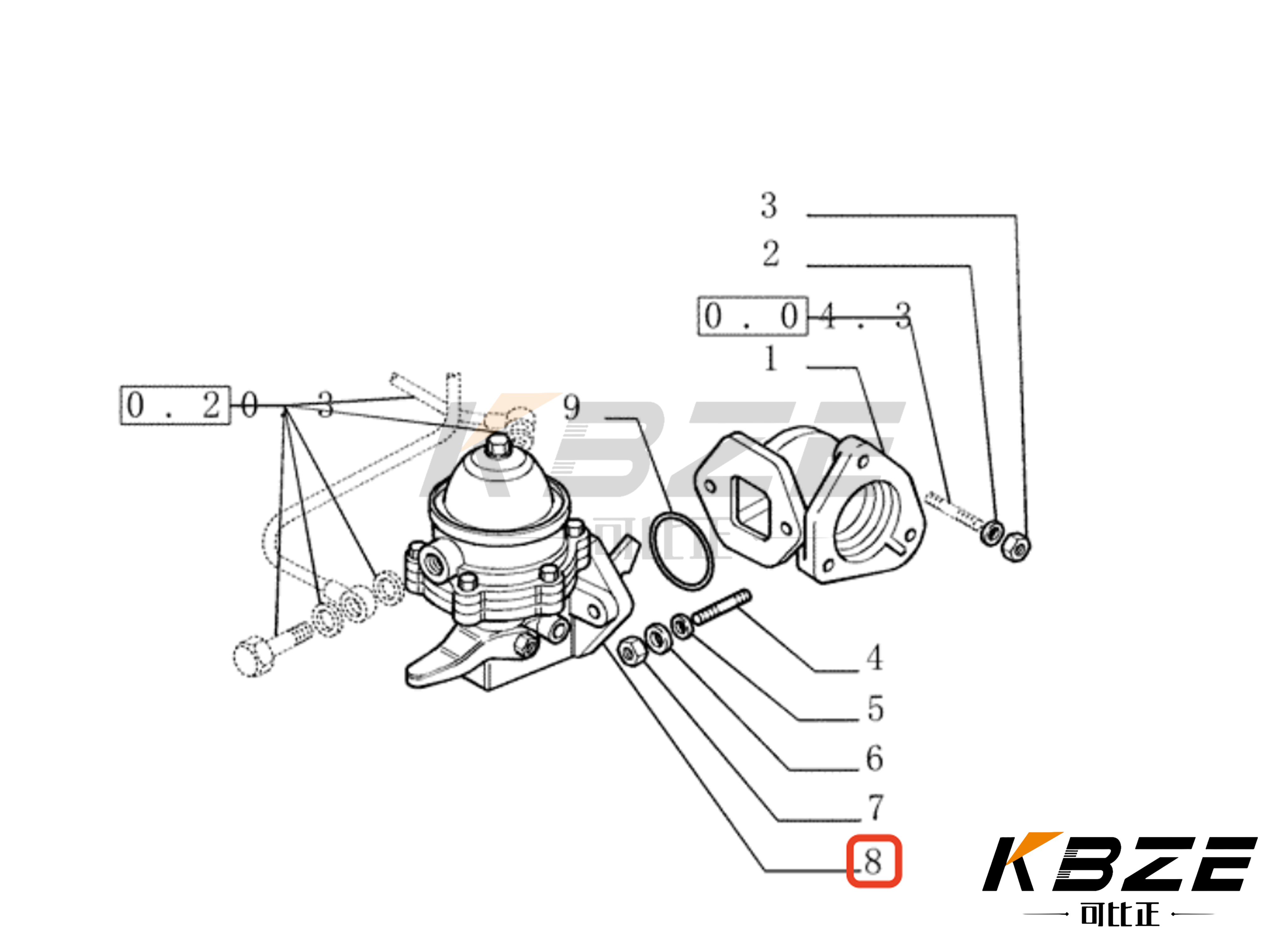 KBZE OEM HIGH QUALITY BCD1947/5 504090935 FIT FOR DEUTZ CASE FIAT