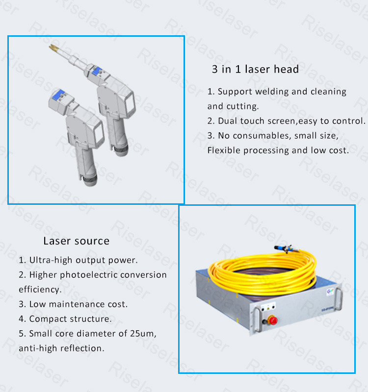 Handheld Laser Soldering Machine 1500w GW CW Fiber Laser For Iron