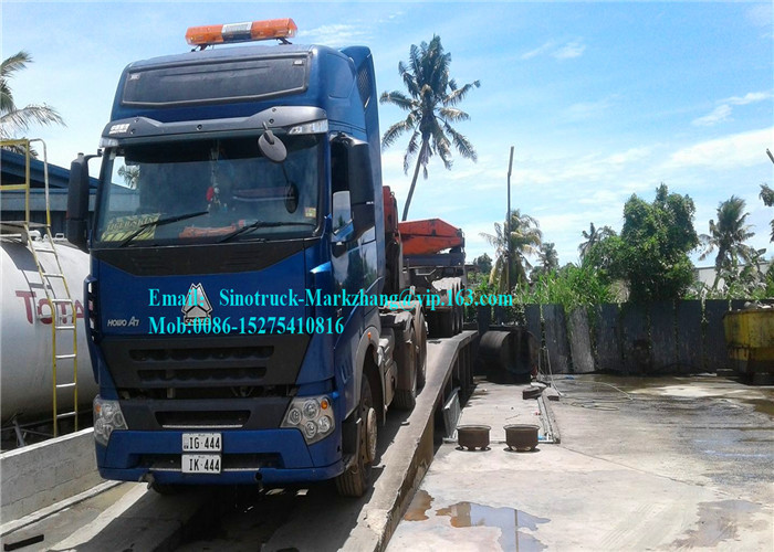 A7 10 Wheeler Port Handling Equipments Box Loader Trailer 45-100 Tons Load Capacity