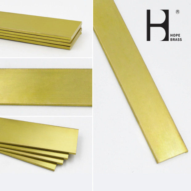 6000mm Length CuZn39Pb3 Brass Flat Bars For Home Derocation