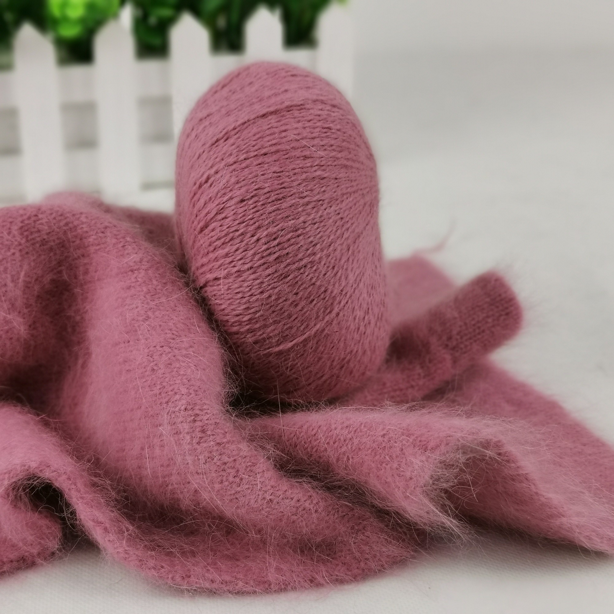 1/15NM Blending Soft Silk Long Mink And Rabbit Yarn For Hand Woven Sweater Bodysuit
