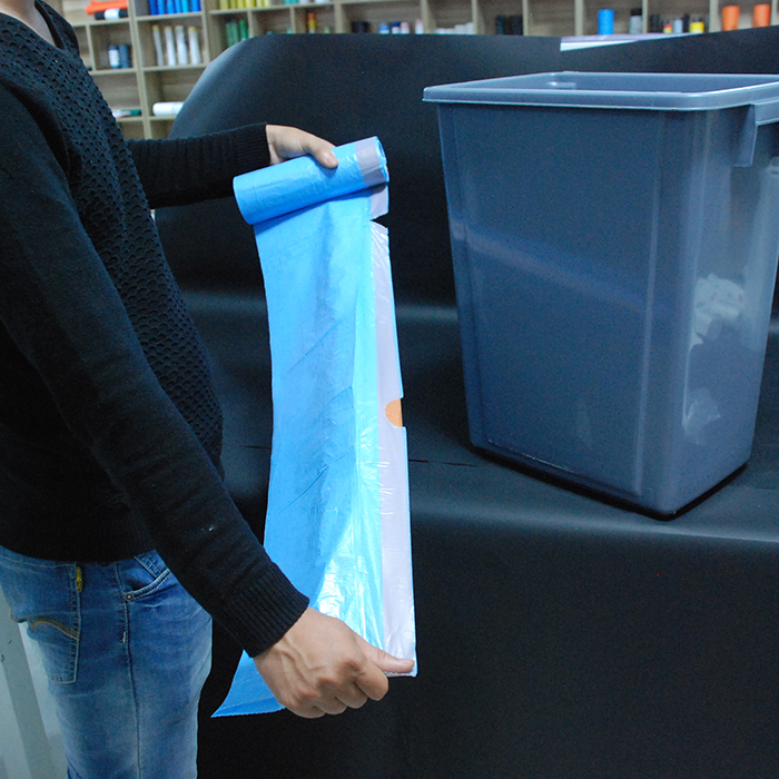 PE Drawstring Plastic Bags 5-60 Mic Thickness Essential For Waste Disposal