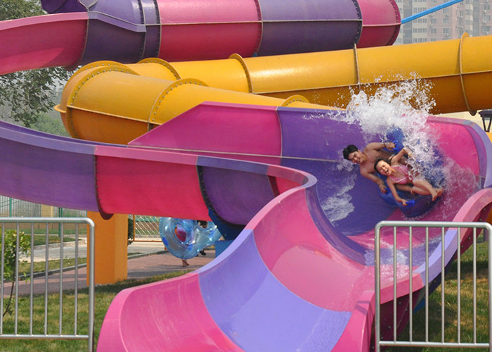 Water Slide Equipment Combination Fiberglass Pool Slide For Big Splash Waterpark