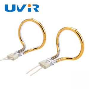 China Gold Reflector Ring Infrared Lamps , 220V 1000W Quartz Tube Infrared Heaters on sale