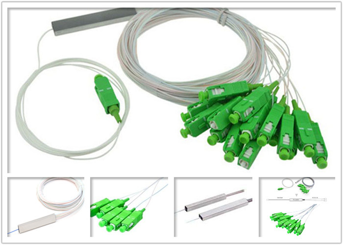 SC / UPC Connector Cable Fiber Optic PLC Splitter 1x16 With 3.0m For FTTx Deployments