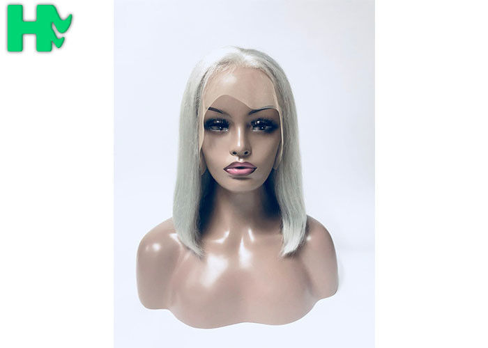 High Density Real Human Hair Wigs For Women Silky Straight Wave Medium Brown